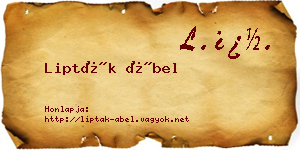 Lipták Ábel névjegykártya